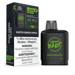 LEVEL X FLAVOUR BEAST BOOST PODS - GUSTO GREEN APPLE