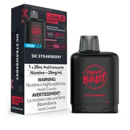 LEVEL X FLAVOUR BEAST BOOST PODS - SIC STRAWBERRY ICED