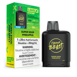 LEVEL X FLAVOUR BEAST BOOST PODS - SUPER SOUR PINEAPPLE ICED